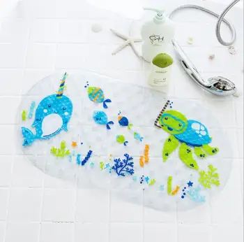 

Lovely cartoon bathroom antiskid mat toilet suction cup shower foot pad children baby large bath living room floor mat
