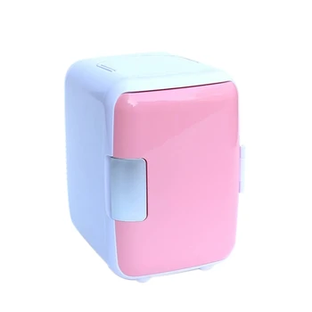 

4L Pink Mini Refrigerator Dormitory Small Household Portable Car Refrigerator Car Dual-Use Cooling and Heating Box