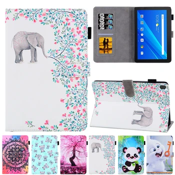 

For Lenovo Tab M10 Case 10.1 inch TB-X605L/F Cartoon Elephant Leather Cover For Lenovo Tab P10 TB-X705L/F 10.1 inch Cover Cases