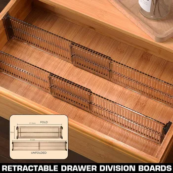 

2/4Pcs set Plastic Drawers Separator Divider Cabinet Adjustable DIY Wardrobe Storage Partition Sundries Classification Organizer