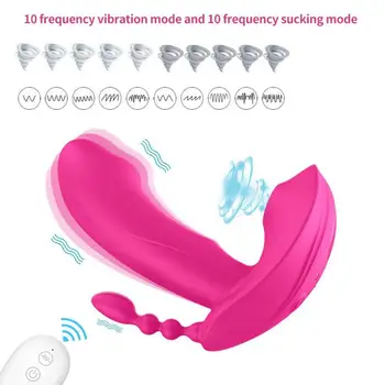 Charging and sucking remote control wearable vibrator, fun vibrating egg vibrator, adult sex toys 5