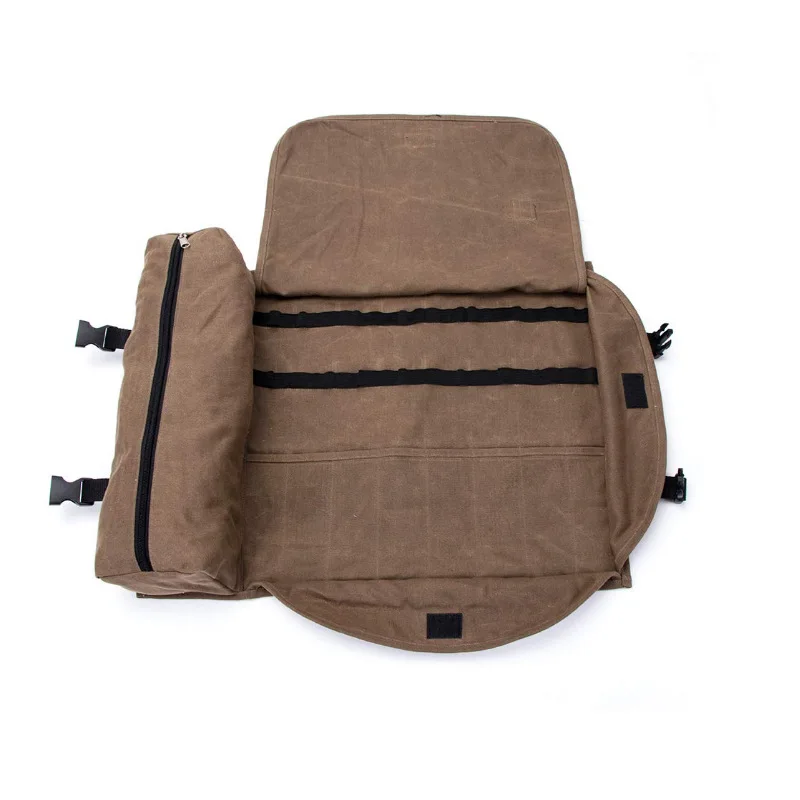 

Cross Border for Oil Wax Canvas Cocktail Shaker Toolkit Bar Cocktail Stainless Steel Bartender Storgage Bag