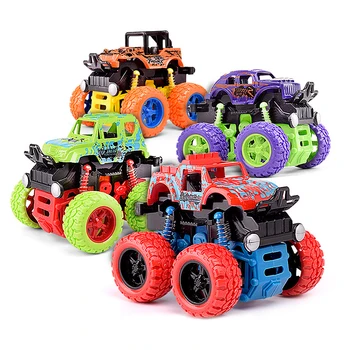 

Mini Inertial off-Road Vehicle Four-Wheel-Drive Plastic Children Toy Car Pull Back Stunt Car