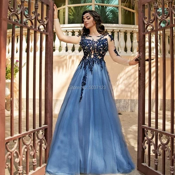 

2020 Elegant Long Sleeve Mermaid Evening Dresses Lace Appliques Formal Women Party Gowns Muslim Dubai Saudi Prom Dress Special