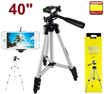 Trípode Portátil Para cámara, cámara de vídeo, Prismaticos móviles, 40 pulgadas, Soporte de 2,5 kg