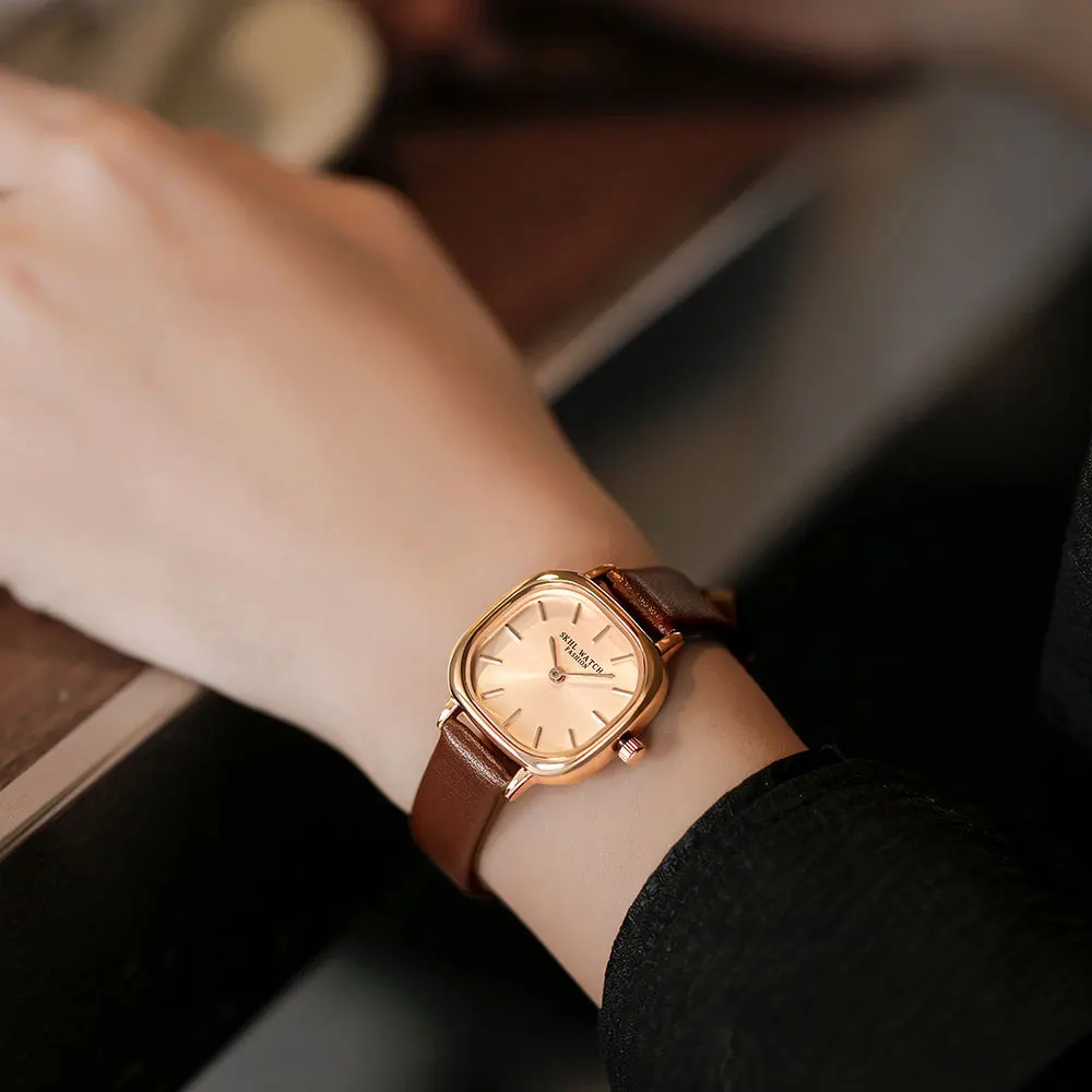 Women's Watch Small Green Watch Female New Ins Style Fresh Temperament Girls Watch Fashionable Small Square Watch