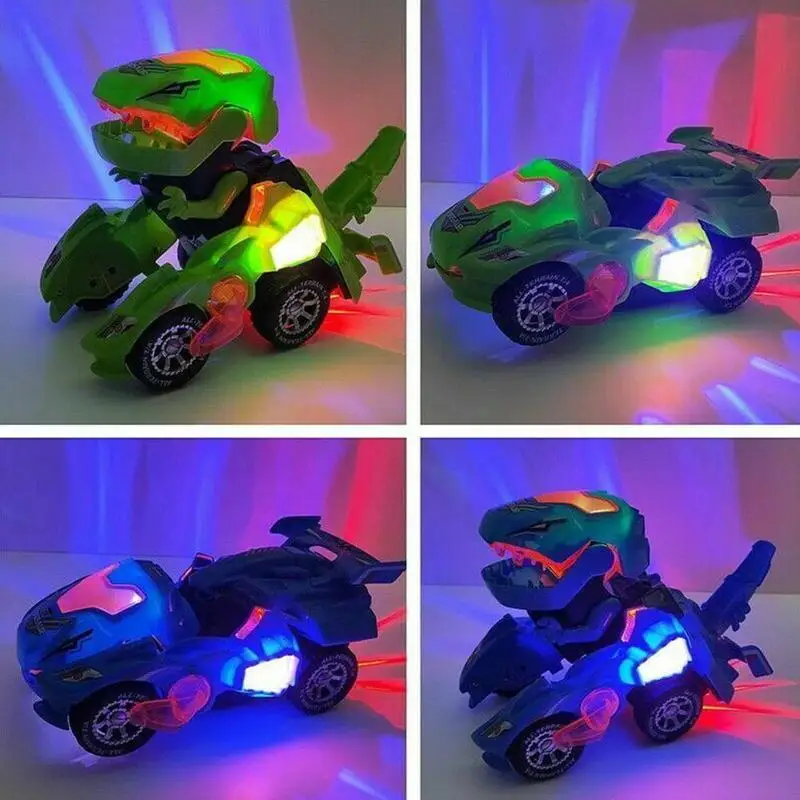 1 шт. электрическая Dinosour Автоматическая деформированная игрушка для автомобиля