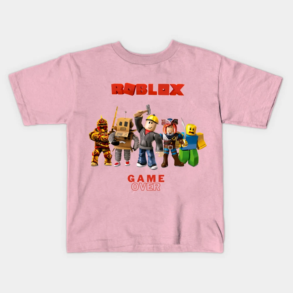 2021 Hot Robloxing Print kids T-shirt Kawaii Cartoon Short Sleeve T Shirt Boys Girls Fashion Summer Casual Top Children Clothing | Мать и