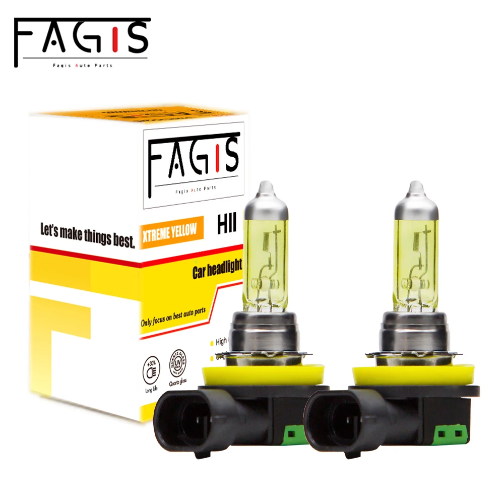 2 шт., галогенные лампы для автомобильных фар, 12 В, 55 Вт, 2800 к