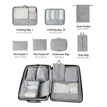 

7PCS Travel Storage Bag Underwear Finishing Portable Waterproof Bag Travel Luggage Wardrobe Container Organizer Shoes Partition