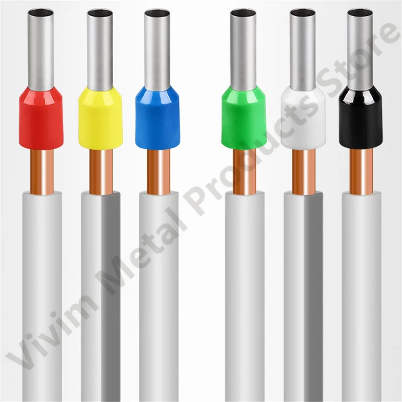 100pcs/Pack E10-12 Isolierte Aderendhülsen Terminal Block Schnur Ende Draht 8AWG Elektrische Crimp Terminator 10mm ² – Detail 9