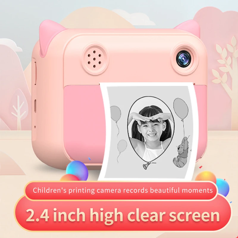 Children Camera instant Print Camera For Kids 1080P HD Digital Camera With Print Photo Paper Child Camera Best Birthday Gifts