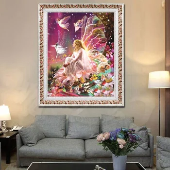 

5D DIY Diamond Painting Fairy Full Diamond Pasting Area Painting Cross Stitch Craft Kit Home Decor