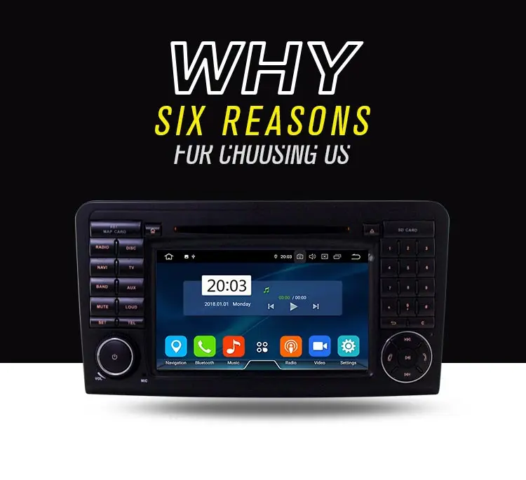 Flash Deal LJDA 2 Din Android 9.0 Car Radio For Mercedes Benz ML CLASS W164 ML350 ML300 Car Multimedia Player Stereo Audio GPS DVD WIFI DSP 1