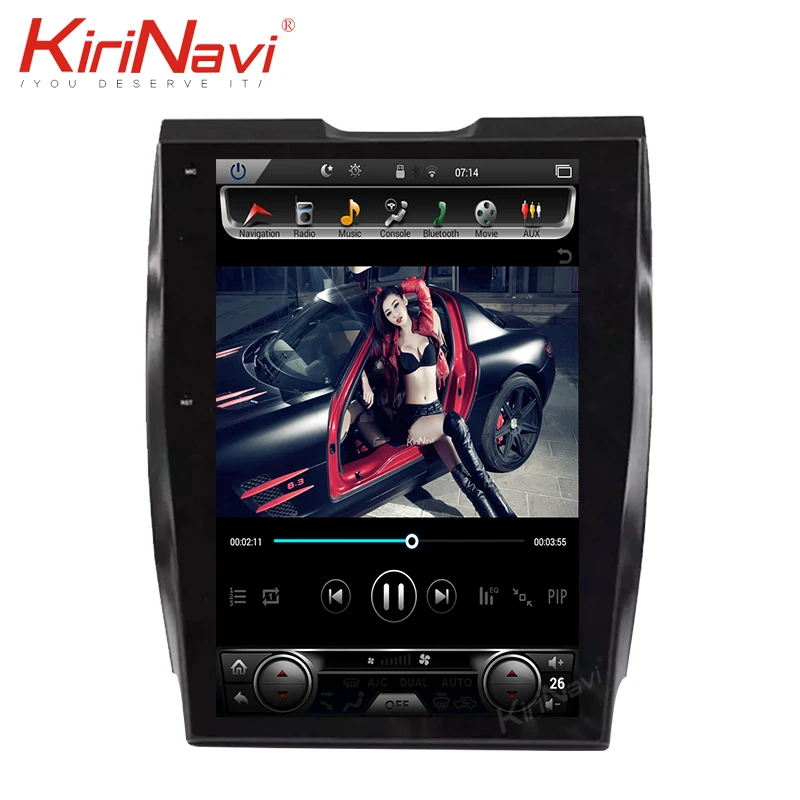 KiriNavi вертикальный экран Tesla стиль 12," Android 8,1 автомобильный dvd-плеер для Ford Edge аудио gps навигация автомобильный мультимедиа
