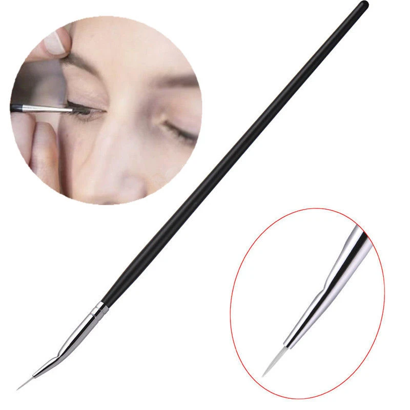 Pincel profesional curvado en ángulo para delinear ojos, brocha de alta calidad, delineador de ojos, cejas, delineador ojos, herramientas de maquillaje cosmético, 1 ud.|rizador de pestañas| - AliExpress