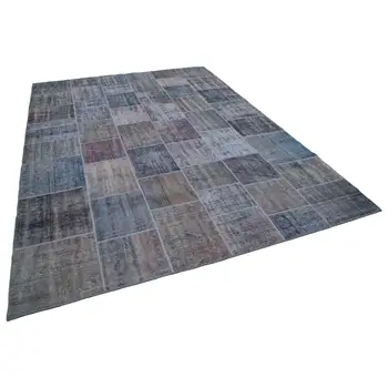 

258x352 Cm Grey Handmade Patchwork Rug-8x12 Ft