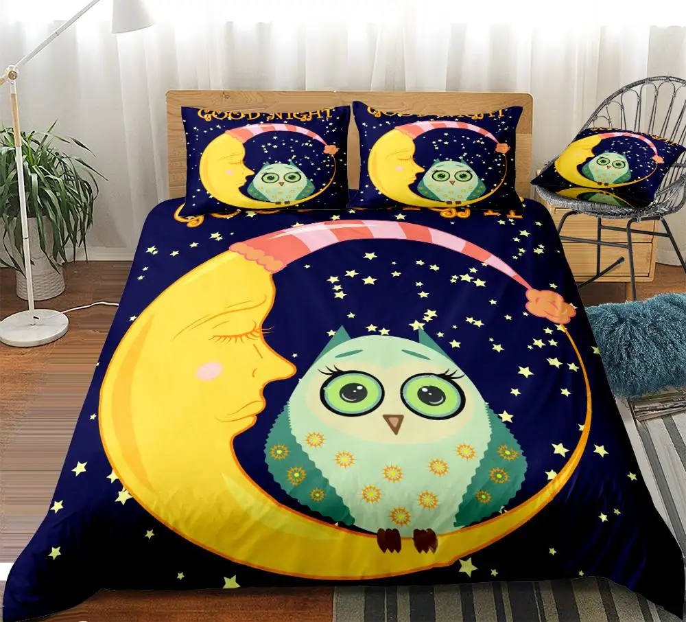 

Комплект постельного белья для мальчиков и девочек, с рисунком совы