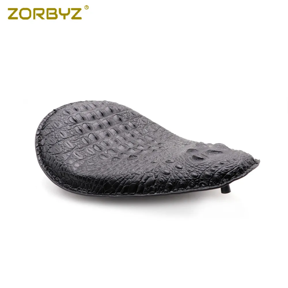 ZORBYZ мотоцикл Черный крокодил из искусственной кожи Solo привод сиденья для Harley Chopper Bobber Пользовательские SX650