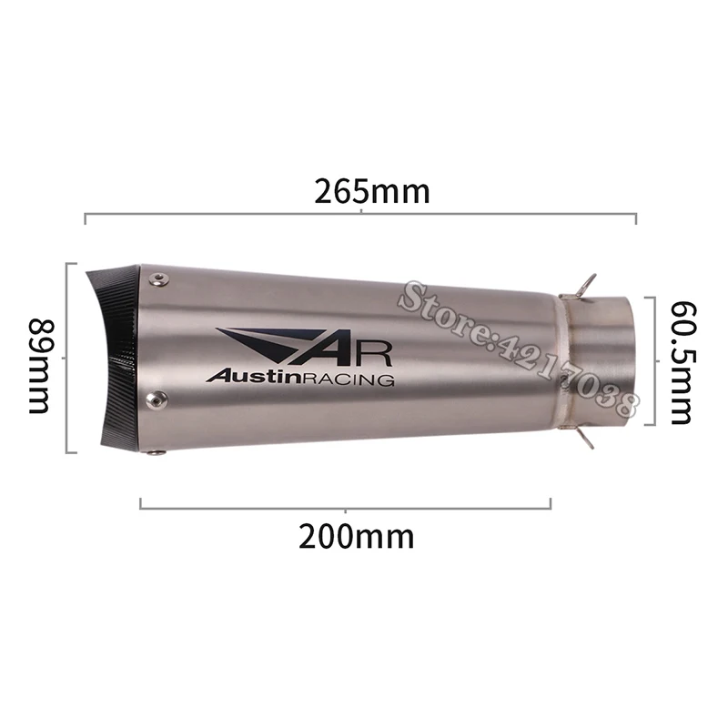 Слипоны 60 мм Универсальный мотоцикл титановый сплав выхлопной трубы глушитель Escape Moto 51 мм модифицированный ЧПУ для S1000RR Z900 GSXR1000 R6