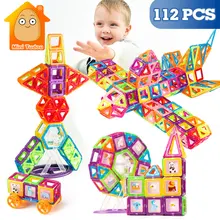 112PCS Mini Magnetische Designer Bau Set Modell & Gebäude Kunststoff Magnetische Blöcke Pädagogisches Spielzeug Für Kinder Geschenk