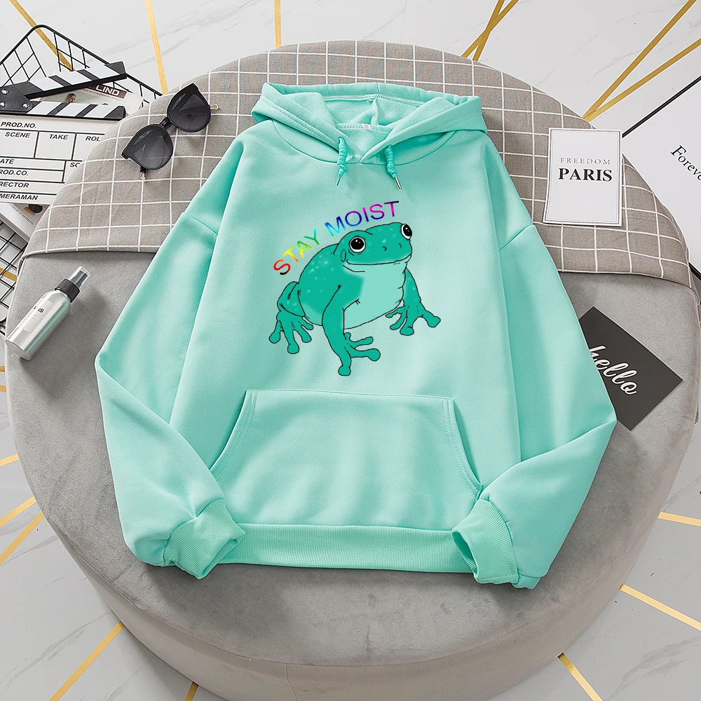 

Streetwear Women Top Korea Letter Frog Print Girl Hoodies Loose Oversize Women Sweatshirt Hoodie Cute Hip Hop Kawaii 90s Clothes