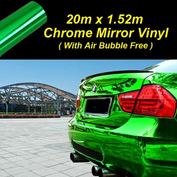 

20m Green JMM Waterproof Chrome Mirror Vinyl Wrap Film Car Sticker Decal DIY Motor Body Cover Wrapping Film Air Bubble free