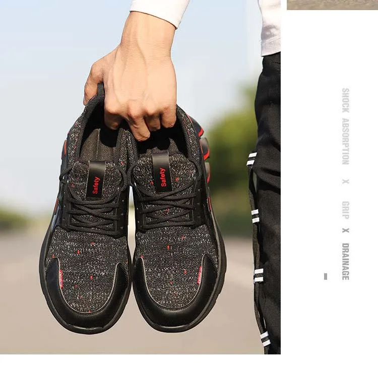 Wan Leigh Huw S/модные рабочие ботинки г. Мужские легкие дышащие защитные кроссовки со стальным носком Противоударная защитная обувь
