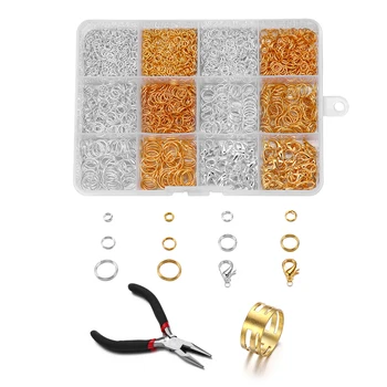 

1950Pcs Jewelry Making Set Mixed Open Jump Rings Lobster Clasp Connector For DIY Jewelry Making Kit Finding Accessories Supplies