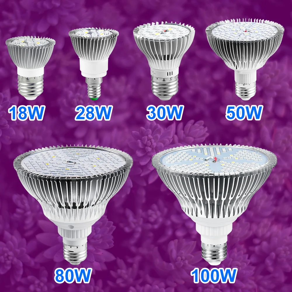 Full Spectrum E27 Plant LED Grow Lamp E14 220V Fito Lamps Greenhouse Lighting 18W 28W 30W 50W 80W 100W Phyto Flower Seeds Bulbs led grow light,grow light,led bulb lamp