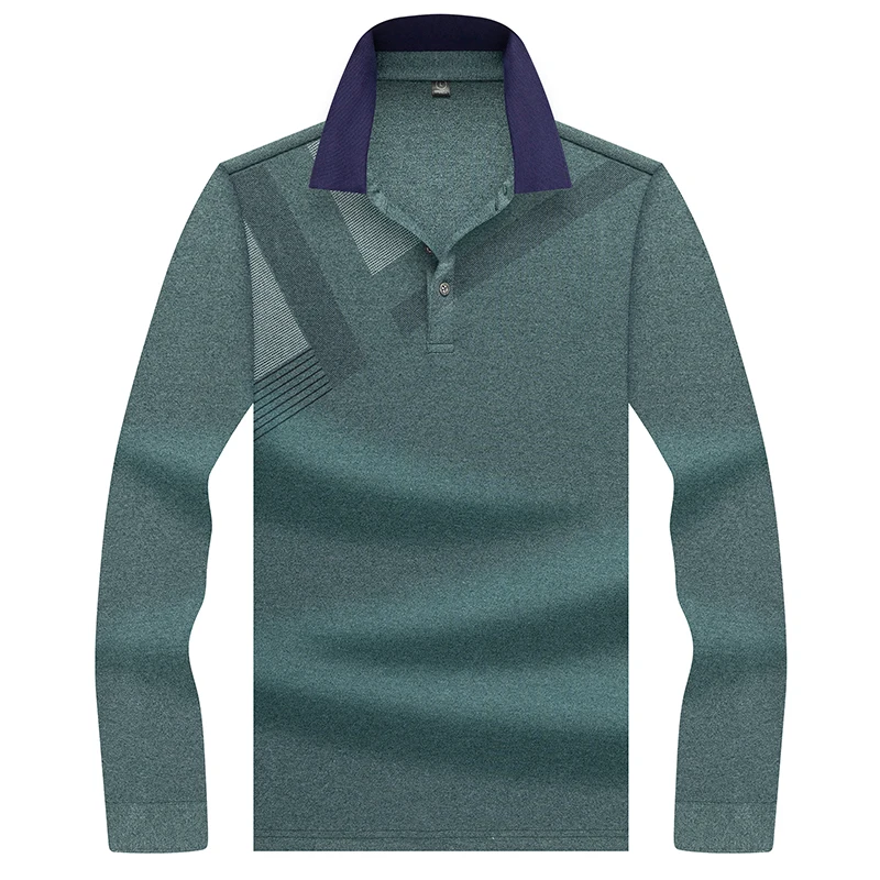 Брендовая мужская мода, Camisa, рубашки поло с длинным рукавом, мужская рубашка с воротником поло, дышащие мужские футболки, топы, одноцветные, на каждый день, не скатываются