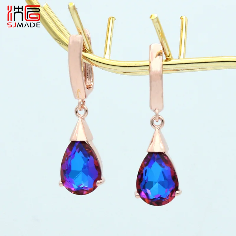 Серьги подвески SJMADE в Корейском стиле женские элегантные Висячие ювелирные