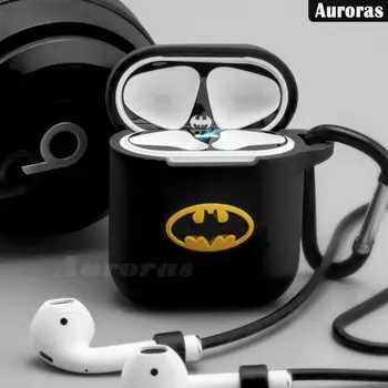 

Auroras For Apple Airpods Pro Case Cartoon Design Batman Captain America Full Cover Shockproof Protector For Airpods 1 2 Case