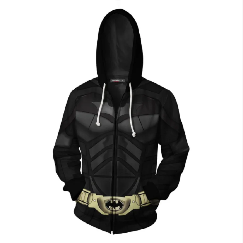 CZ осень зима 3D принт Темный рыцарь толстовки с Бэтменом толстовки Модные Мстители Косплей молния куртка с капюшоном мужская одежда