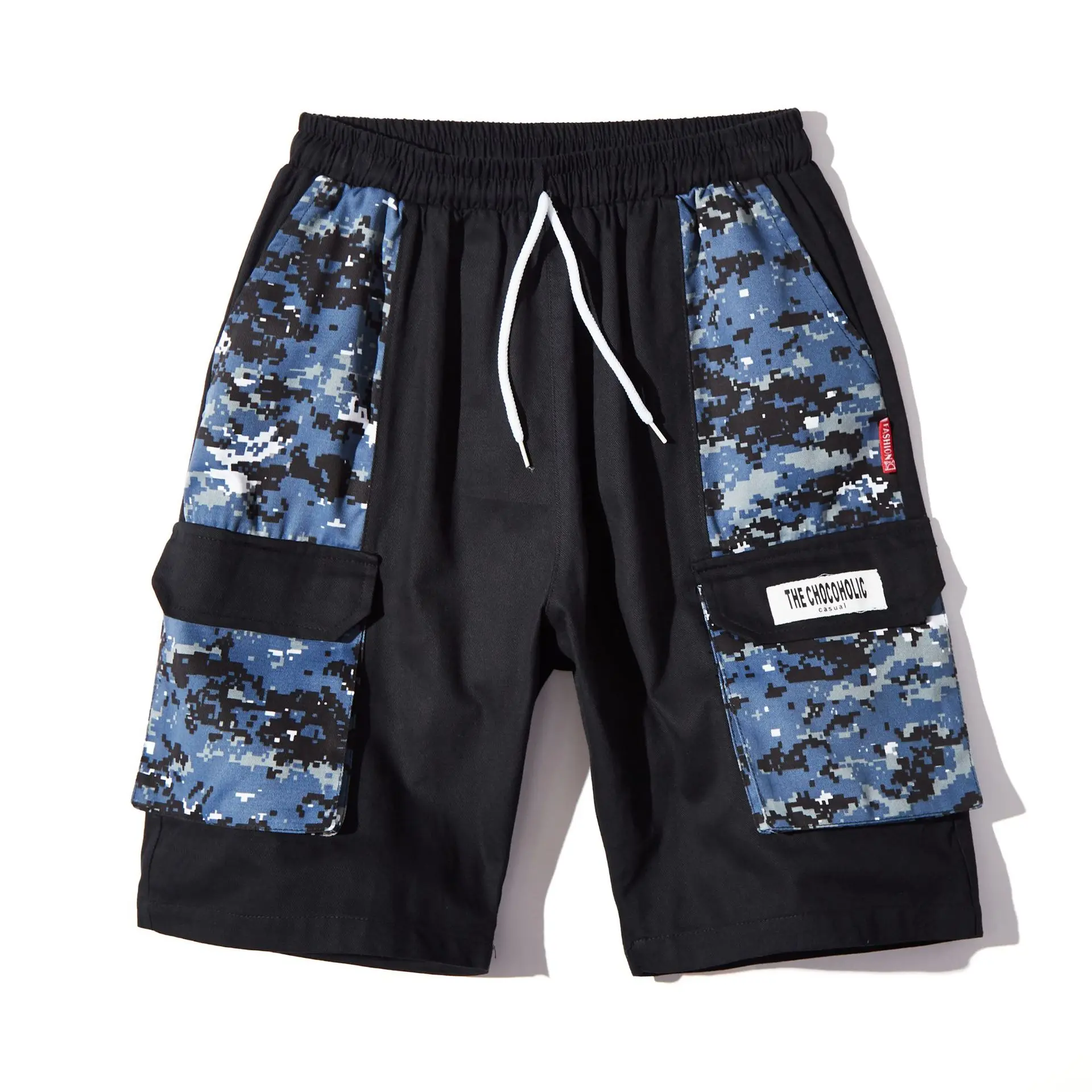 Men Cargo Camouflage pocket Gyms Jogger Knee Length Shorts Male Workout Shorts Hip Hop Casual Shorts High Quality 2019 Summer