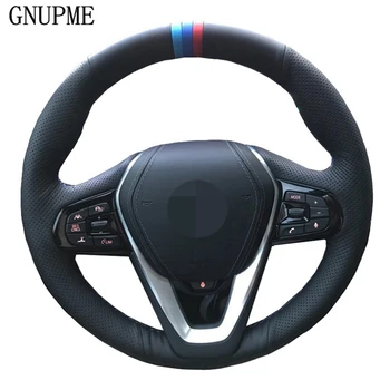 

Hand-Stitched Black Artificial Leather Car Steering Wheel Cover for BMW G20 G21 G30 G31 G32 X3 X4 G01 G02 X5 X7 G05 G07 Z4 G29