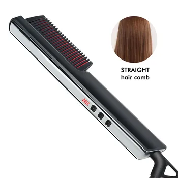 

Electric Ceramic Hair Straightening Brush LCD Display Wet/Dry Hair Care Styling Tool Straight Hair Comb 6 Temperature Adjustable