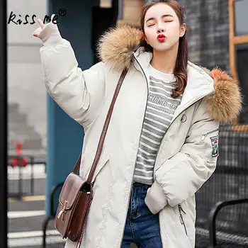 

Loose Hooded Women Outdoor Down Coat Fashion Winter Thermal Thicken Camping Hiking Jacket Mid-Long Casual Large Coat Women