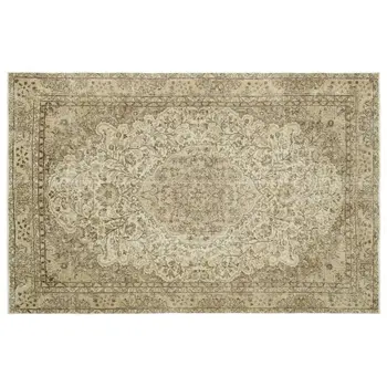 

Handmade Beige Vintage English English Area Rug 185x280 Cm-6'1''X9'2''
