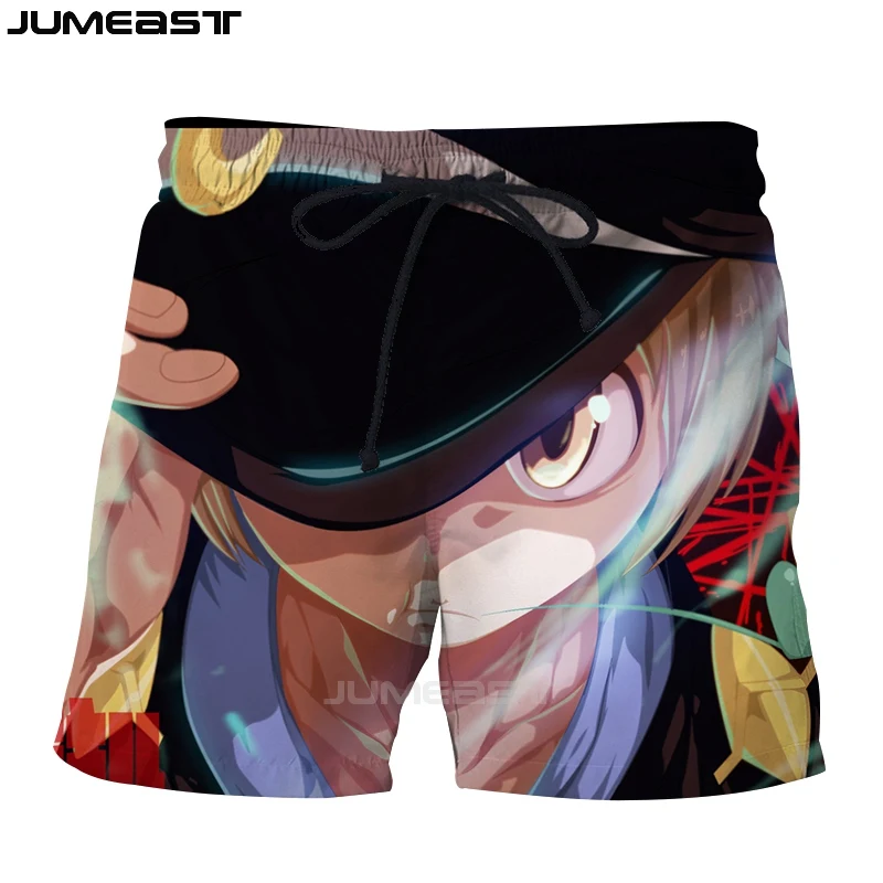 Бренд Jumeast мужские/женские шорты с 3D принтом аниме Kill La Kill, летние быстросохнущие пляжные повседневные спортивные штаны, короткие штаны - Цвет: 06