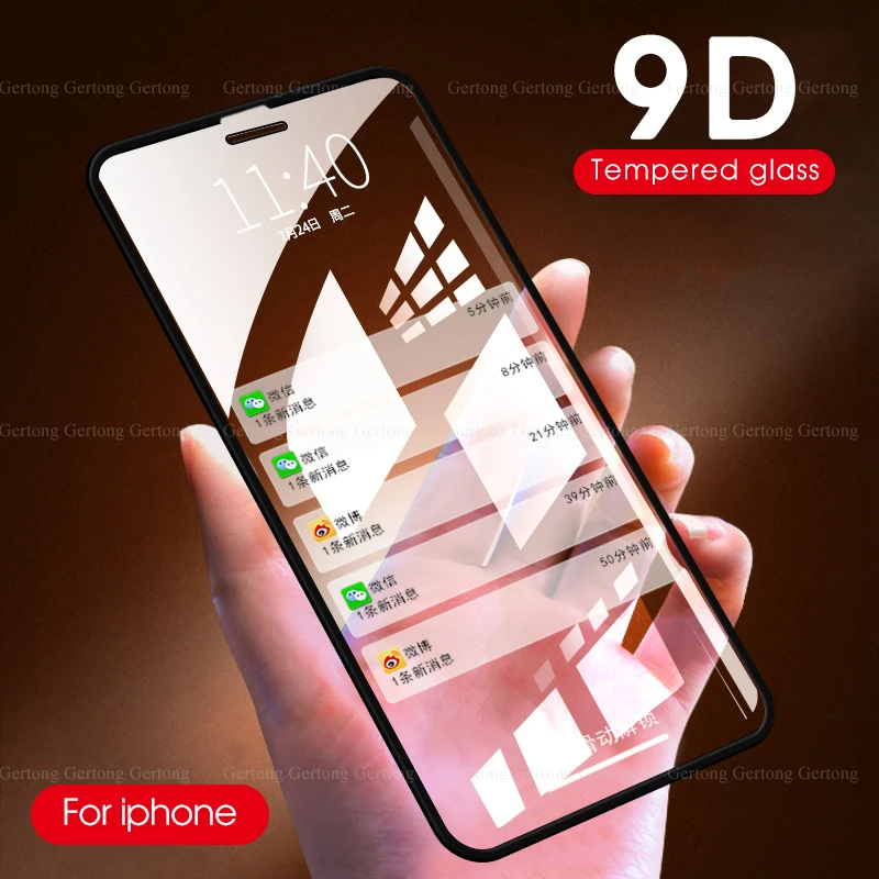 

9D Full Coverage Tempered Glass For iPhone 11 Pro Max 2019 Protective Anti-Shock Screen Protectors For iPhone X 11 PRO 11 film