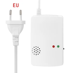 STKJ Gas Leak Detector Combustible Propane Butane Methane Natural Gas Safety Alarm Sensor Warning EU Plug
