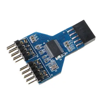 

T Shaped USB 2.0 Hub Adapter Card Converter USB Header Extension Cable Card