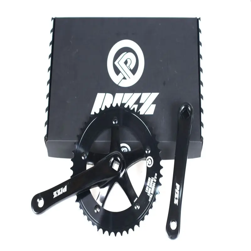 PIZZ AERO CRANK固定ギアバイククランク、49Tクランクセット