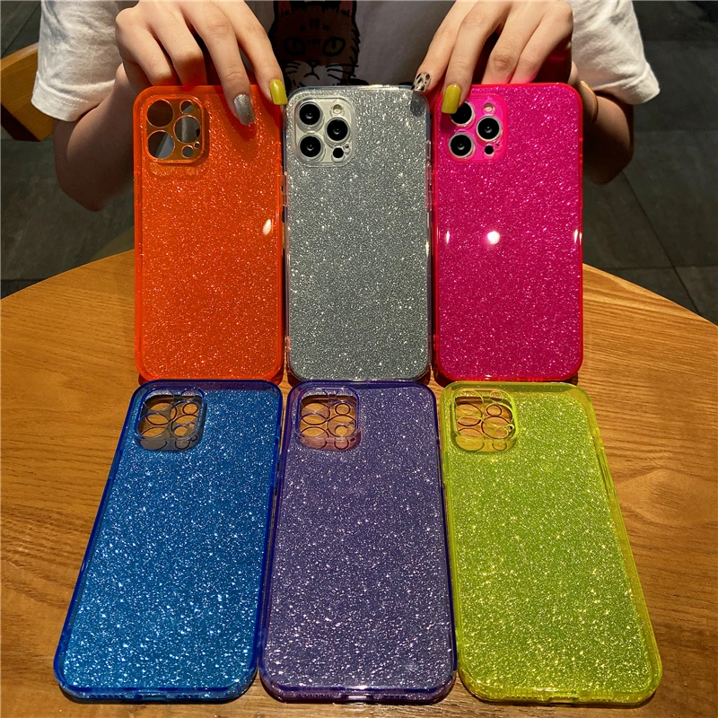 Radiant Glitter Shockproof Phone Case - Bright Slim TPU Cover