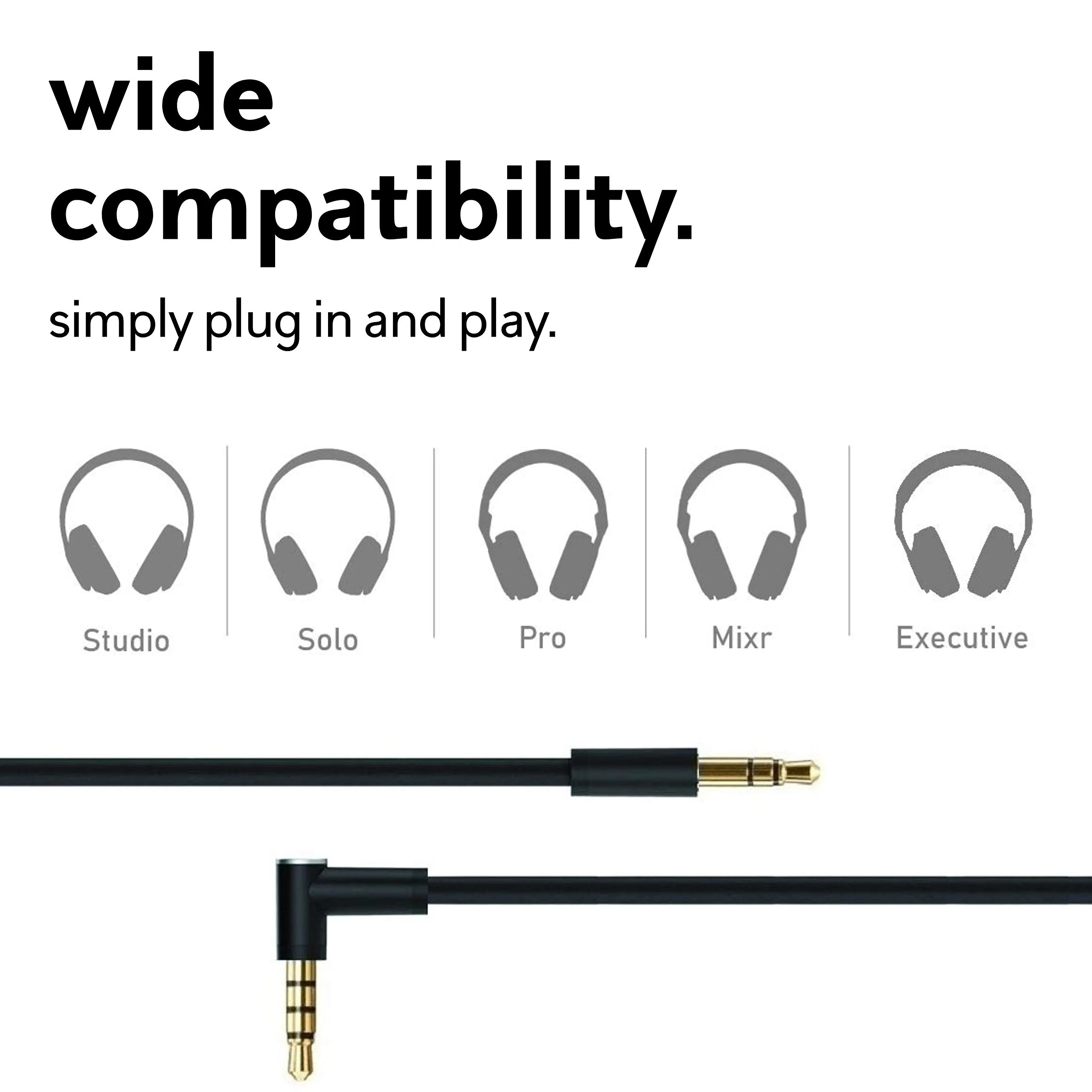 OFC Replacement Cable Extension Cord For Monster Beats EP Pro Detox Wireless Mixr Executive Pill Plus 2.0 XL Headphones Speaker