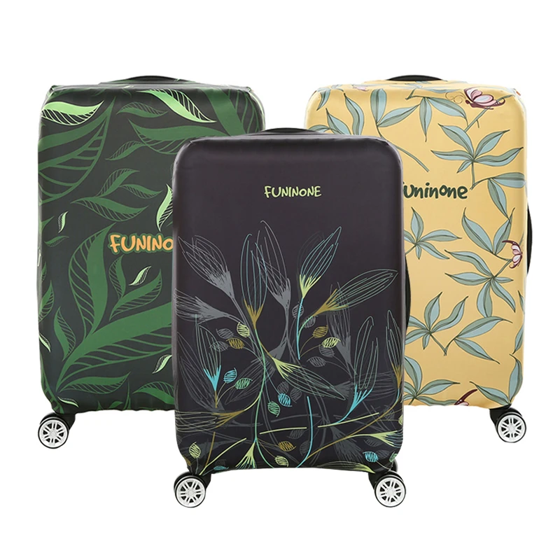 Green Plants Luggage Dust Protective Cover Women's Men's Elastic Suitcase Travel Case Trolley