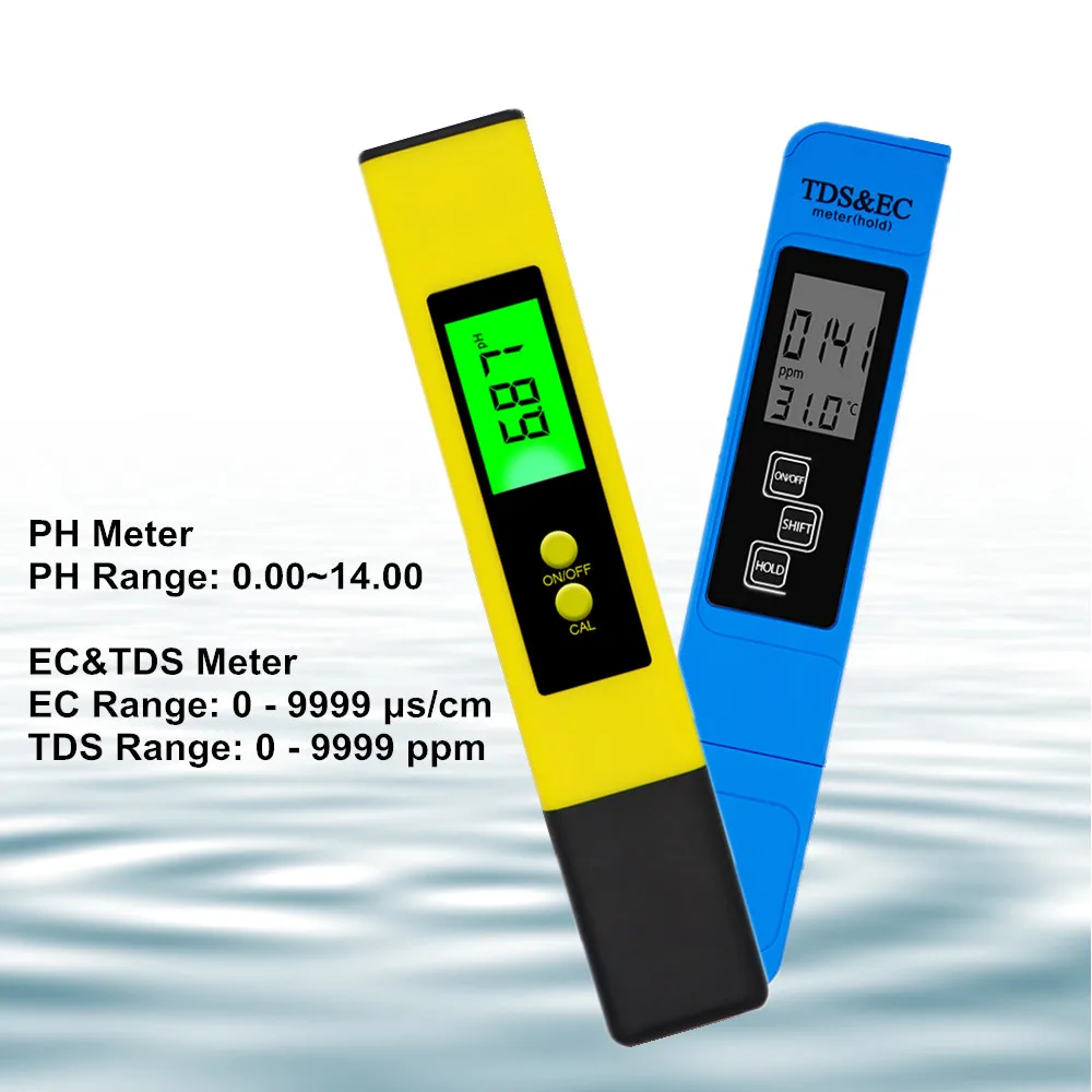 Digital Ph Meter+TDS Tester Aquarium Pool Hydroponic Water Monitor 0-9999 PPM UK 