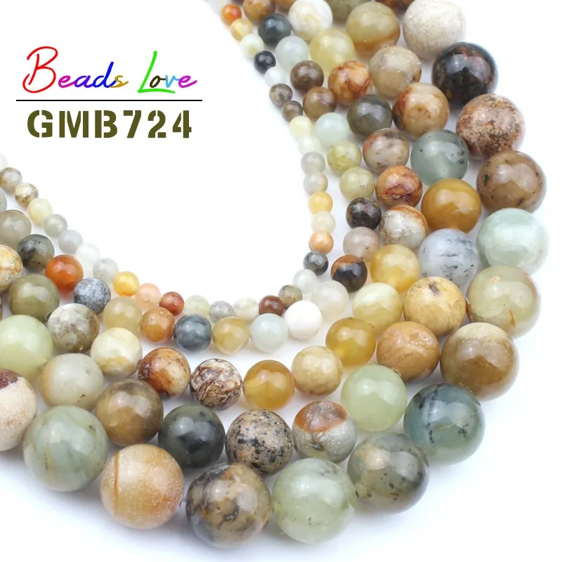 Natural Stone Mixed Color Nephrites Jades Round Beads 4 6 8 10 12mm Diy Bracelet Necklace Jewellery For Jewelry Making 15 Inch | Украшения