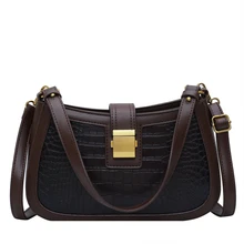 Женская сумка, новинка, высокое качество, крокодиловый узор, сумка через плечо из искусственной кожи, модные женские ручные сумки